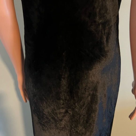 Rebecca Vallance Womens Velvet Midi Dress, Black, 8 - Picture 7 of 14